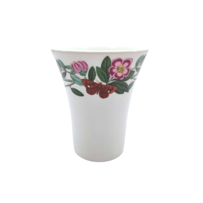Portmeirion Botanic Garden Toothbrush Holder and beaker in the Speedwell and Rhododendron