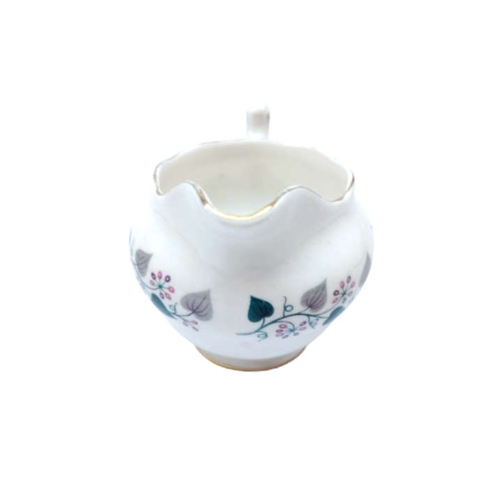 Royal Vale Bone China with blue & grey leaf  Creamer Milk Jug
