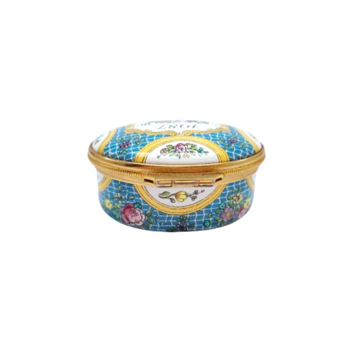 Halcyon Days Enamel 1997 A YEAR TO REMEMBER Trinket Box Limited Edition