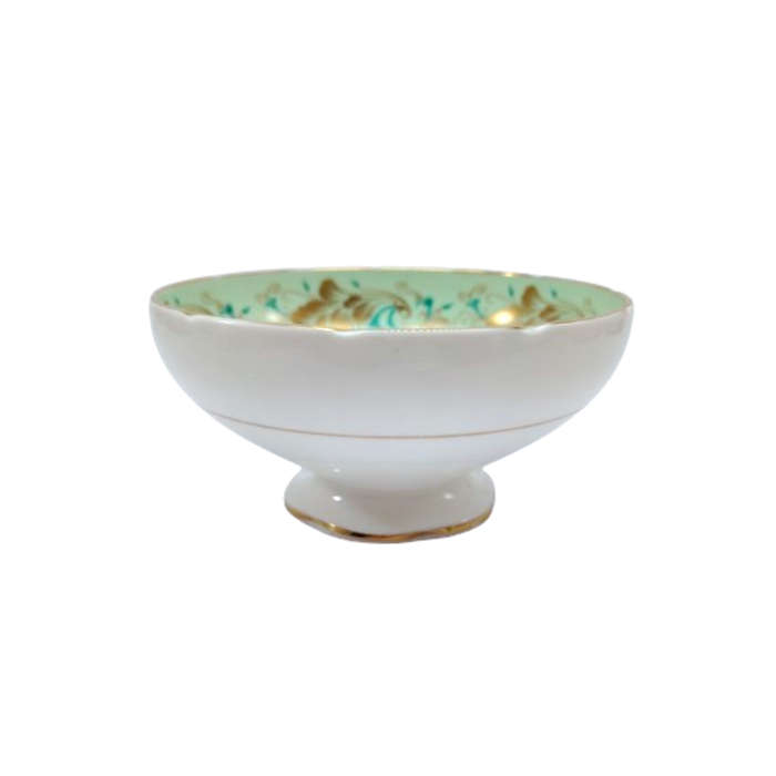 Coalport Elegant Bone China Strange Orchid pale green Sugar Bowl