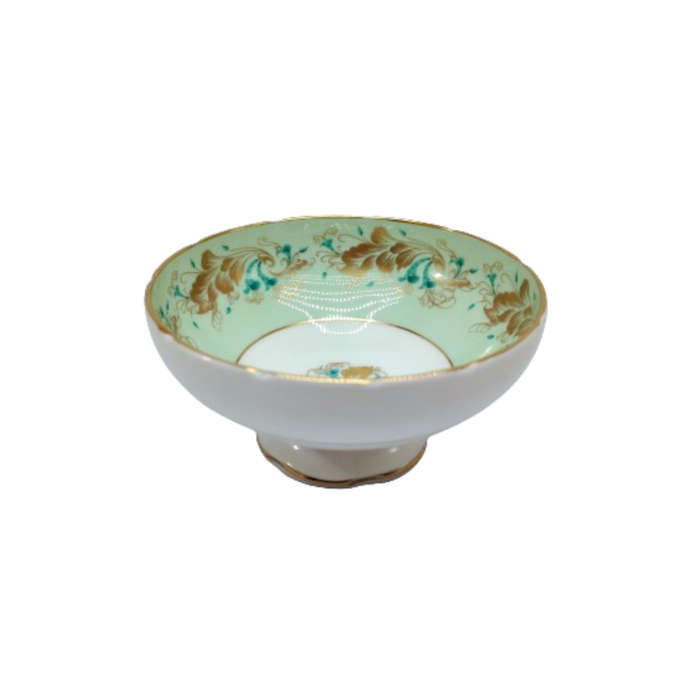 Coalport Elegant Bone China Strange Orchid pale green Sugar Bowl