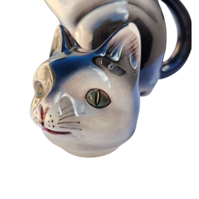 Vintage Erphila Black and White Cat Teapot  Germany 6700B