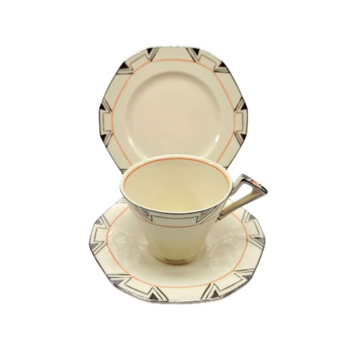 Rare 1930'S Art Deco Alfred Meakin Marigold Princess Shape Geometric Tea Set