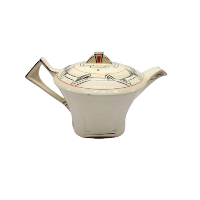 Rare 1930'S Art Deco Alfred Meakin Marigold Princess Shape Geometric Tea Set