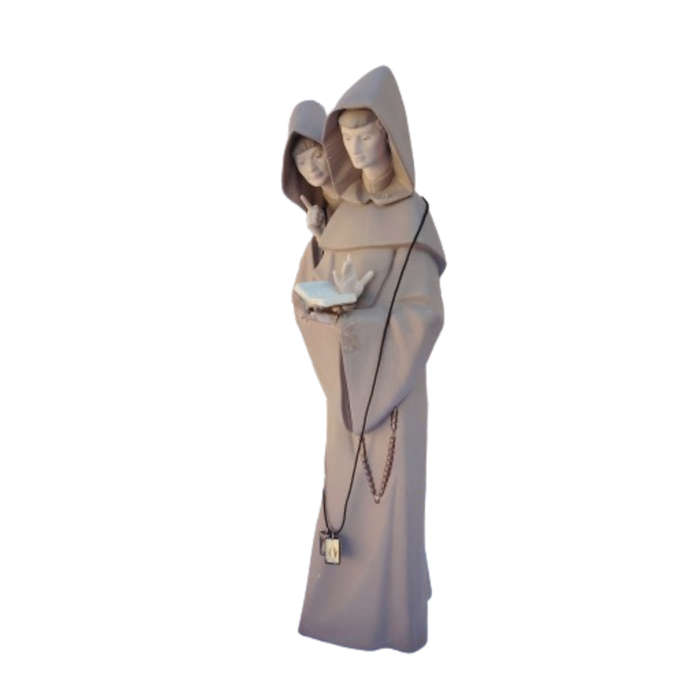 Lladro Monks at Prayer statue religious figure part of the Franciscan Monk