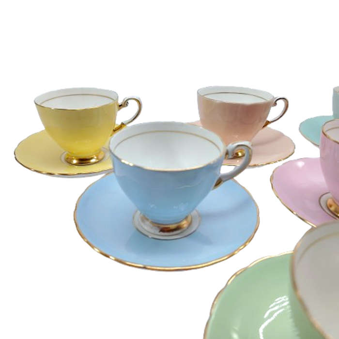 Tuscan Bone China Set of 6 cups and saucers