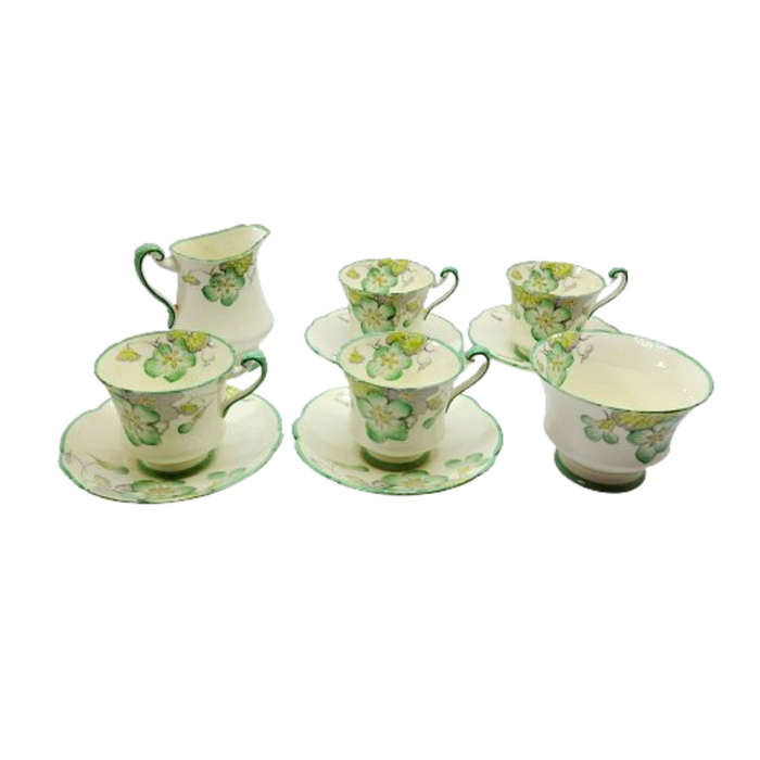 Paragon Tea Set G1413 Green and Yellow Flowers
