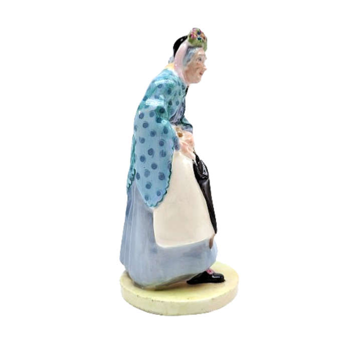Crown Staffordshire England China Old Lady with Umbrella Figurine