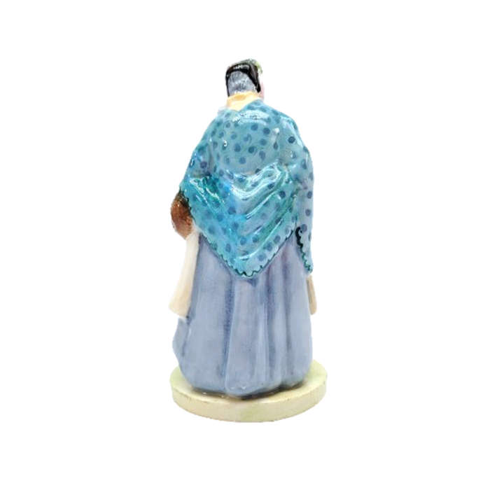 Crown Staffordshire England China Old Lady with Umbrella Figurine