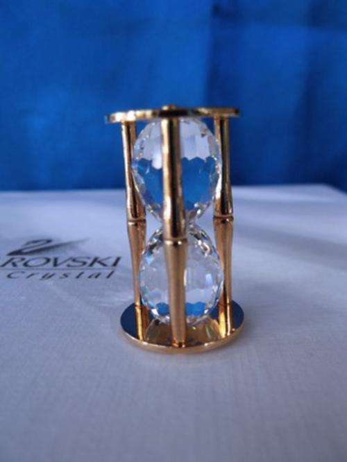 Swarovski Crystal Memories Moments Hour Glass Gold Plated