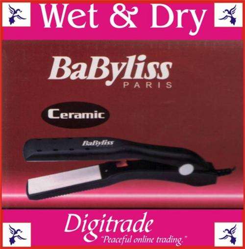 BABYLISS HAIR STRAIGHTENER - Ceramic Plates - Wet & Dry - *** SILKY HAIR EFFECTS ***