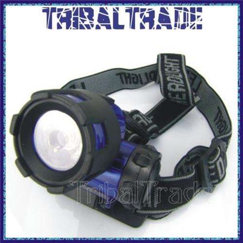 BLUE LUMEN 3W LED HEADLAMP - High Power Zoom - High Intensity LED Light - ADJUSTABLE!!