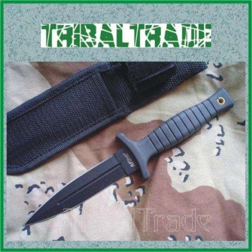 2 to GO!! M-TECH COMBAT / BOOT DAGGER - Double Edge Blade - Nylon Sheath with Boot Clip - SHARP!!