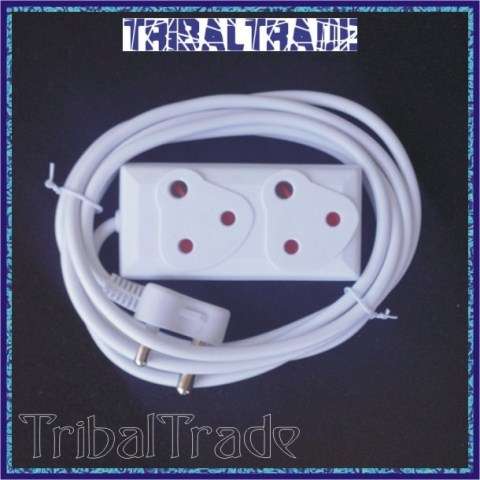 3m EXTENSION CORD with a TWO-WAY MULTI-PLUG - 10A, 250V PLUG - 20 AVAILABLE!!