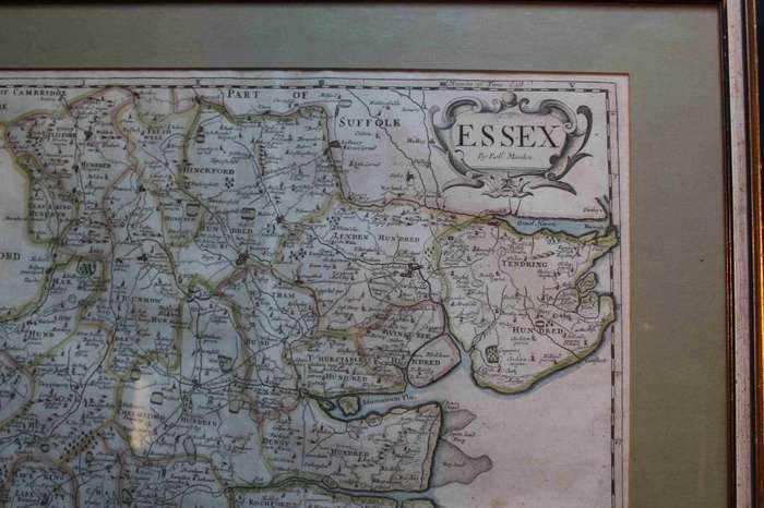 Antique Map of Essex By Robert Morden, from Camdens Brittania 1695.