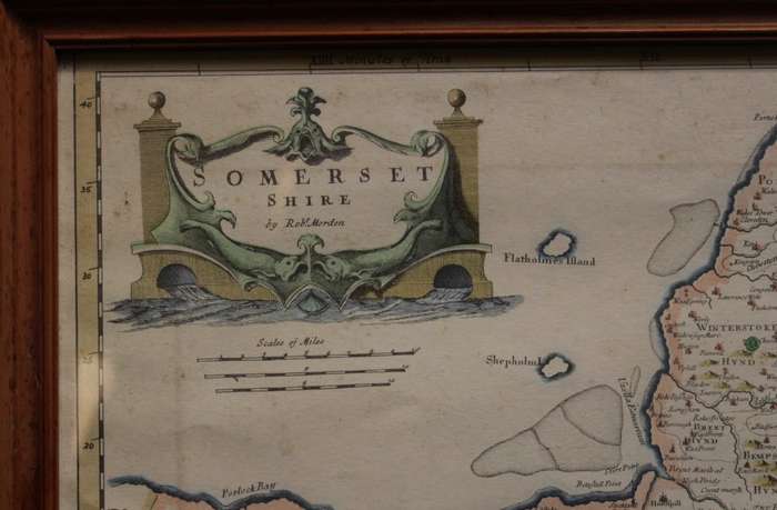 Map of Somersetshire by Robert Morden Framed Reproduction Print