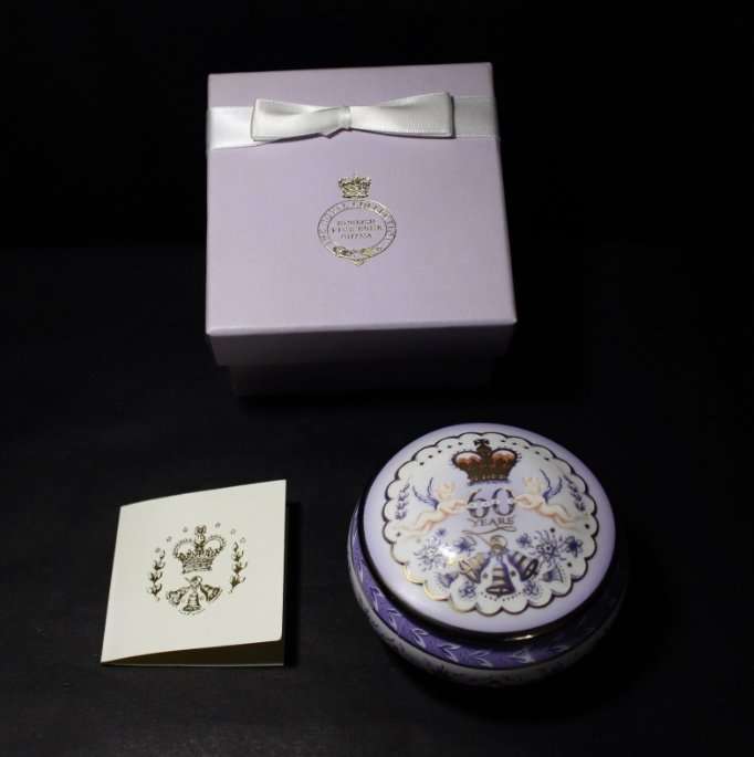 Staffordshire English Fine Bone China Trinket Bowl and Lid.