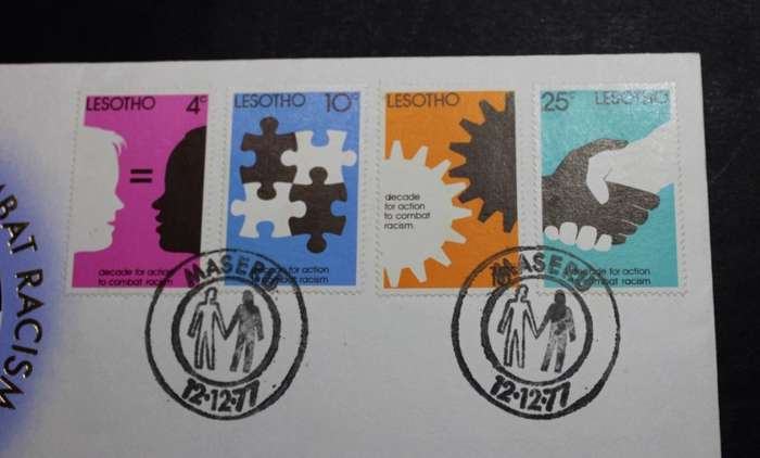 Official First Day Cover No. 15 Lesotho 4c 10c 15c 25c 1977 Stamps