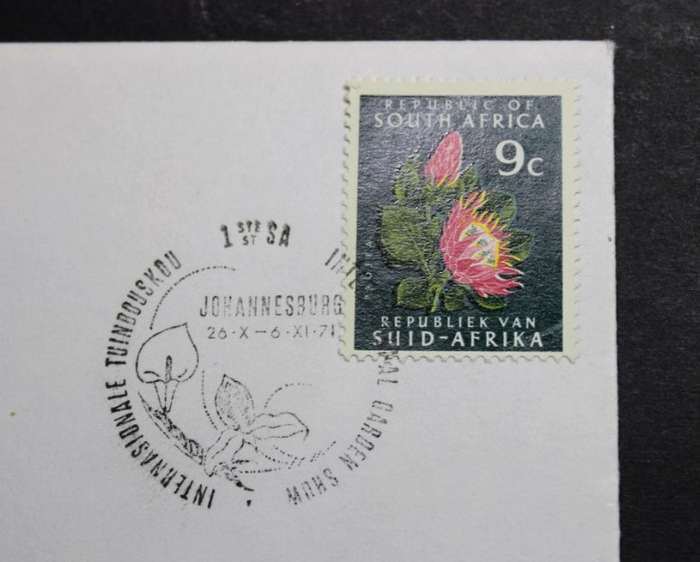 Envelope Garden Show pictorial PT 18 Johannesburg International Garden Show SA 9c Stamp 1971