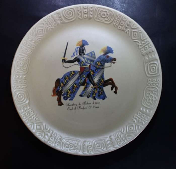 Vintage Barker Bros Decorative Wall Plate Humphrey de Bohun Earl Of Hereford and Essex