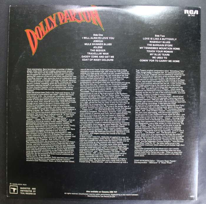 Dolly Parton The Very Best Of LP