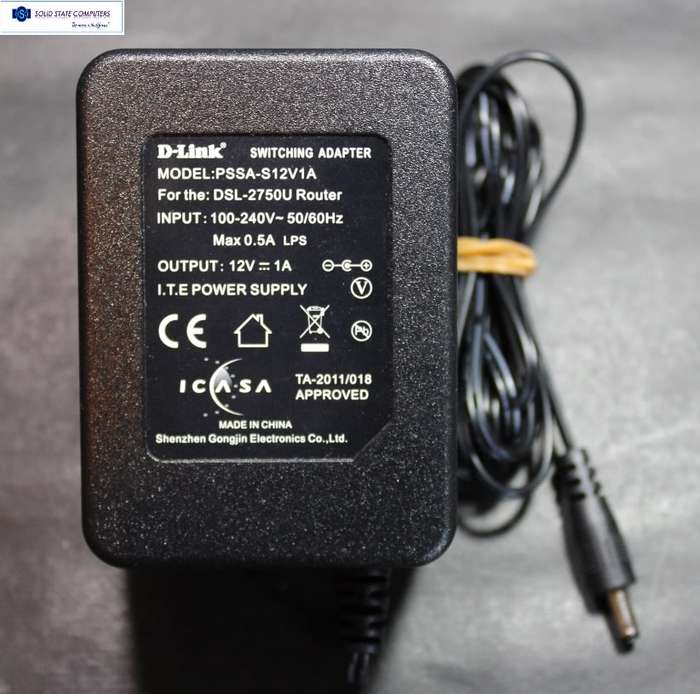 D Link DSL 2750U Router Power Adapter.
