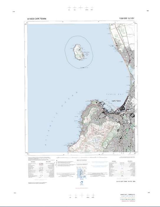Full Set of SA 1: 50 000 Topographical Maps on 32GB USB Flash Drive Digital Format