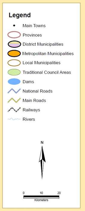 South Africa Municipal Boundaries Provincial Maps Digital Download