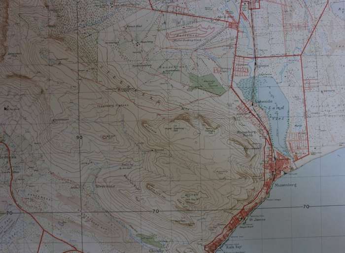 Cape Peninsula 1934 - 80th Anniversary Surveys and Mapping, Set of 4 Maps, Reproduction Prints