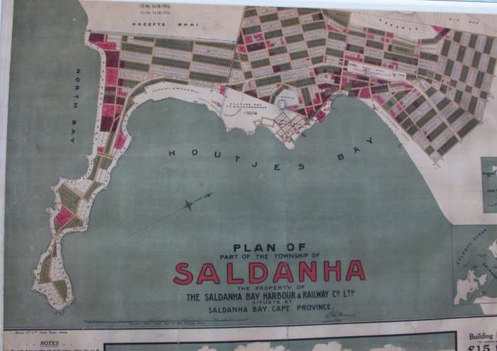 Vintage Plan of Part of the Township of Saldanha Bay 1914, Poster Print.
