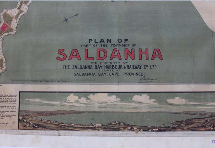 Vintage Plan of Part of the Township of Saldanha Bay 1914, Poster Print.