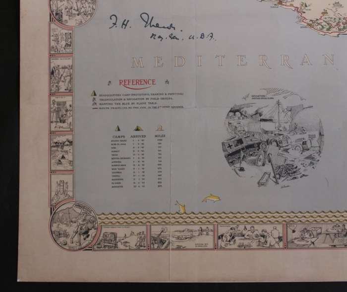 Historical Record of the 46 Survey Company - North Africa Campaign WW2 Map Reproduction Print