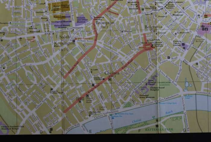 Street Map of Central London for Framing.