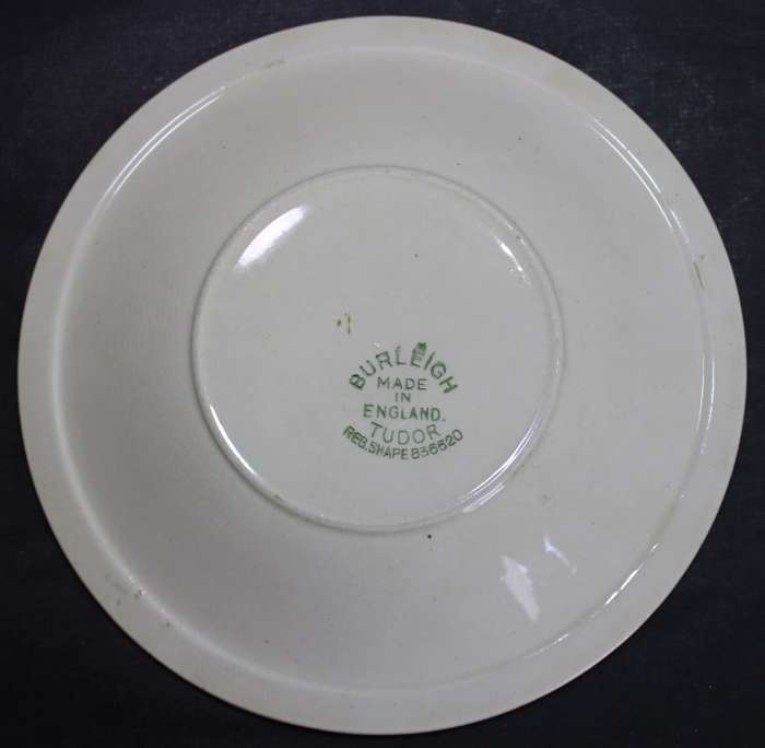 Vintage Burleigh Ware Sauce Jug and Saucer Tudor Style