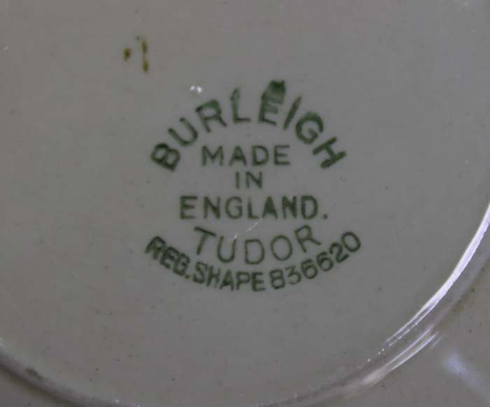 Vintage Burleigh Ware Sauce Jug and Saucer Tudor Style