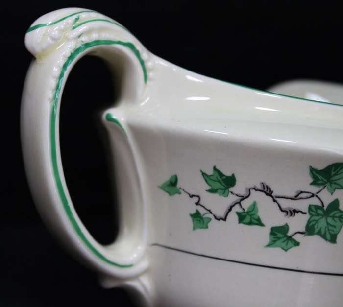 Vintage Burleigh Ware Sauce Jug and Saucer Tudor Style