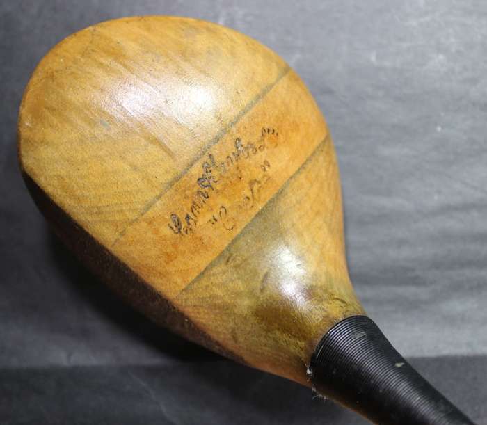 Vintage Cann & Taylor of Scotland Wooden Driver Golf Club @ 1930's, Refurbished