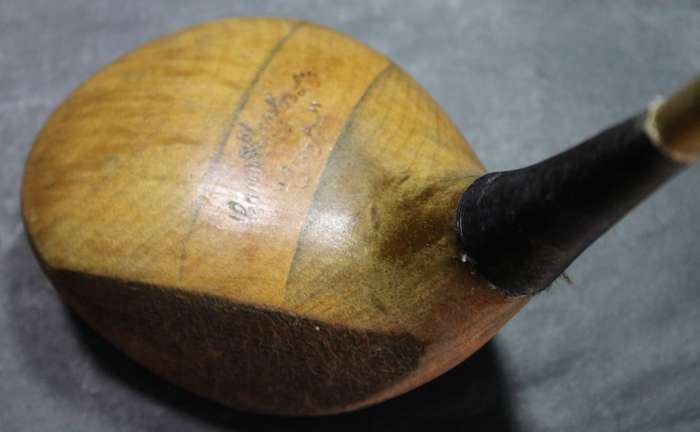 Vintage Cann & Taylor of Scotland Wooden Driver Golf Club @ 1930's, Refurbished