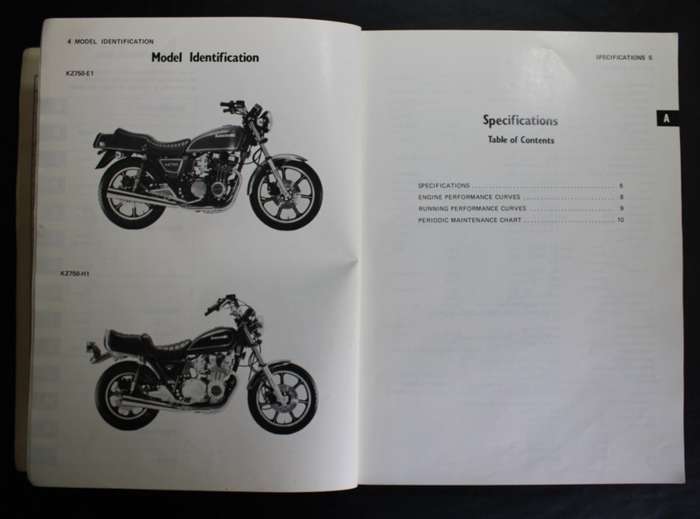 Kawasaki KZ750 Four Motorcycle Service Manual, Softcover Book