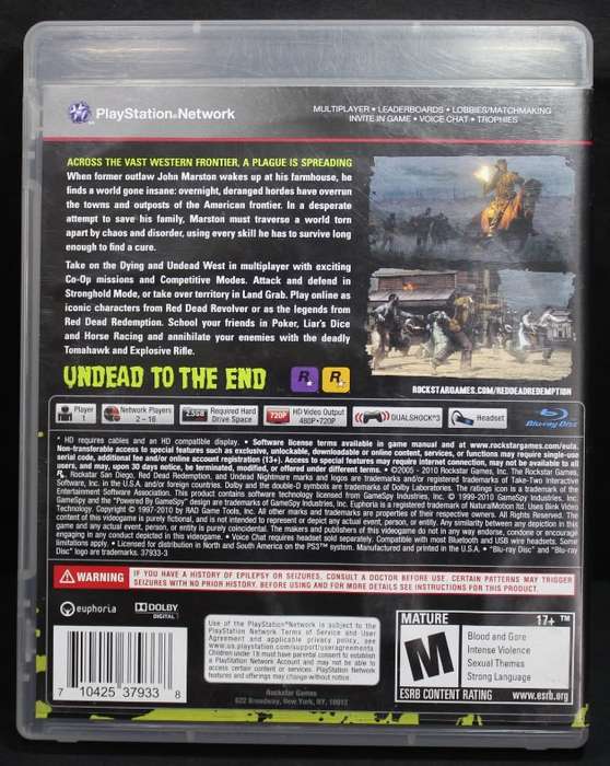 PS3 Red Dead Redemption "Undead Nightmare" by Rockstar Games