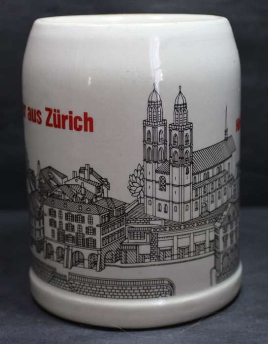 Hurlimann Bier Aus Zurich Swiss Beer Mug.