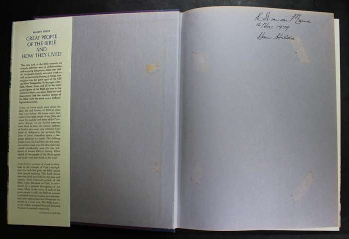 Great People of The Bible and How They Lived Hardcover Book by Readers Digest.