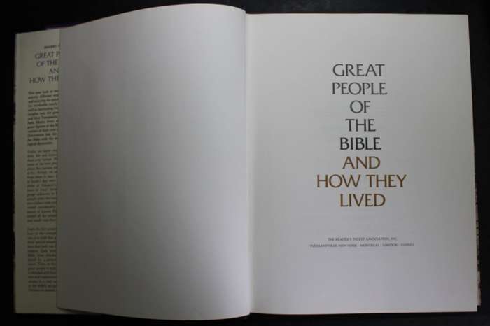 Great People of The Bible and How They Lived Hardcover Book by Readers Digest.
