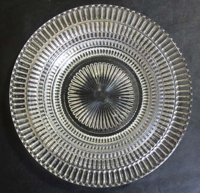 Classic Style Cut Glass Butter Dish with Lid
