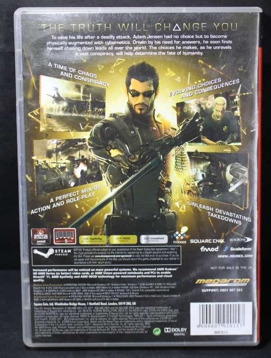 PC DVD Deus Ex Human Revolution by Square Enix Eidos