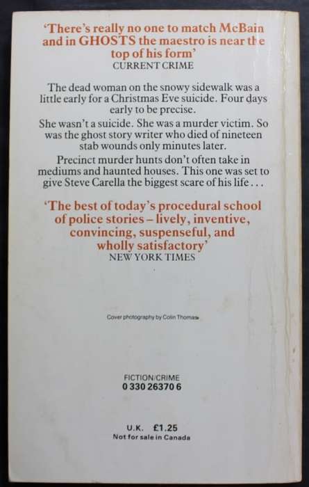 Ed McBain Ghosts an 87th Precint Mystery Softcover Book
