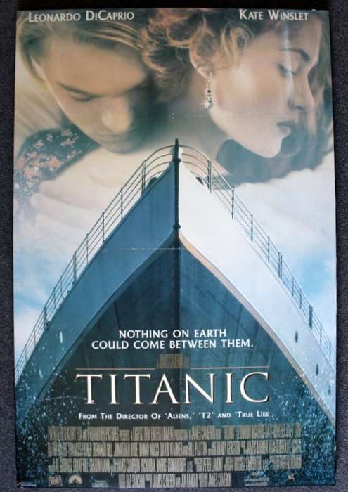 Titanic Film Poster - Block Mounted.
