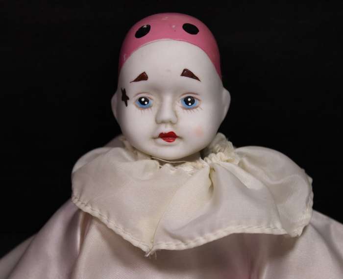 Porcelain Pierot Clown Figurine
