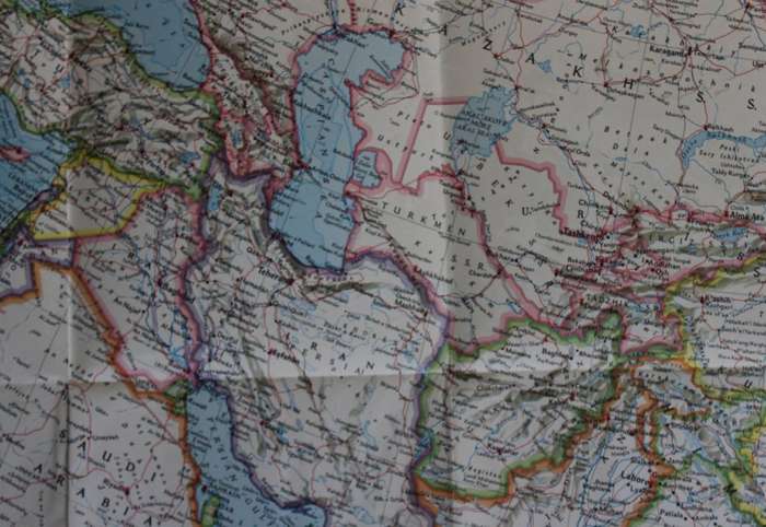 Vintage Large National Geographic Folded Map of Asia March 1971