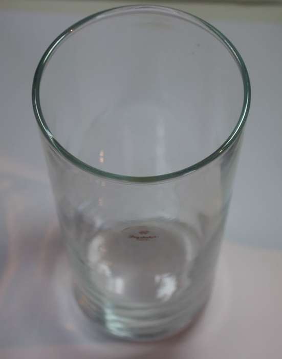 Tall Round Pasabache Glass Vase, Made In Turkey